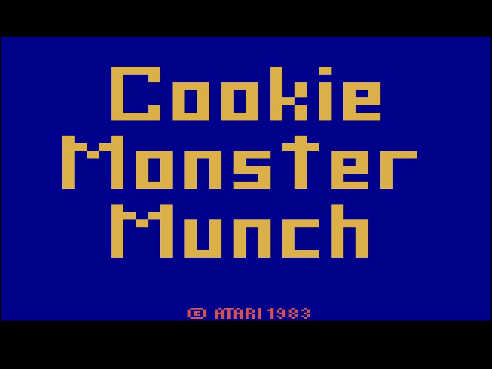 Title Screen of Cookie Monster Munch for Atari 2600